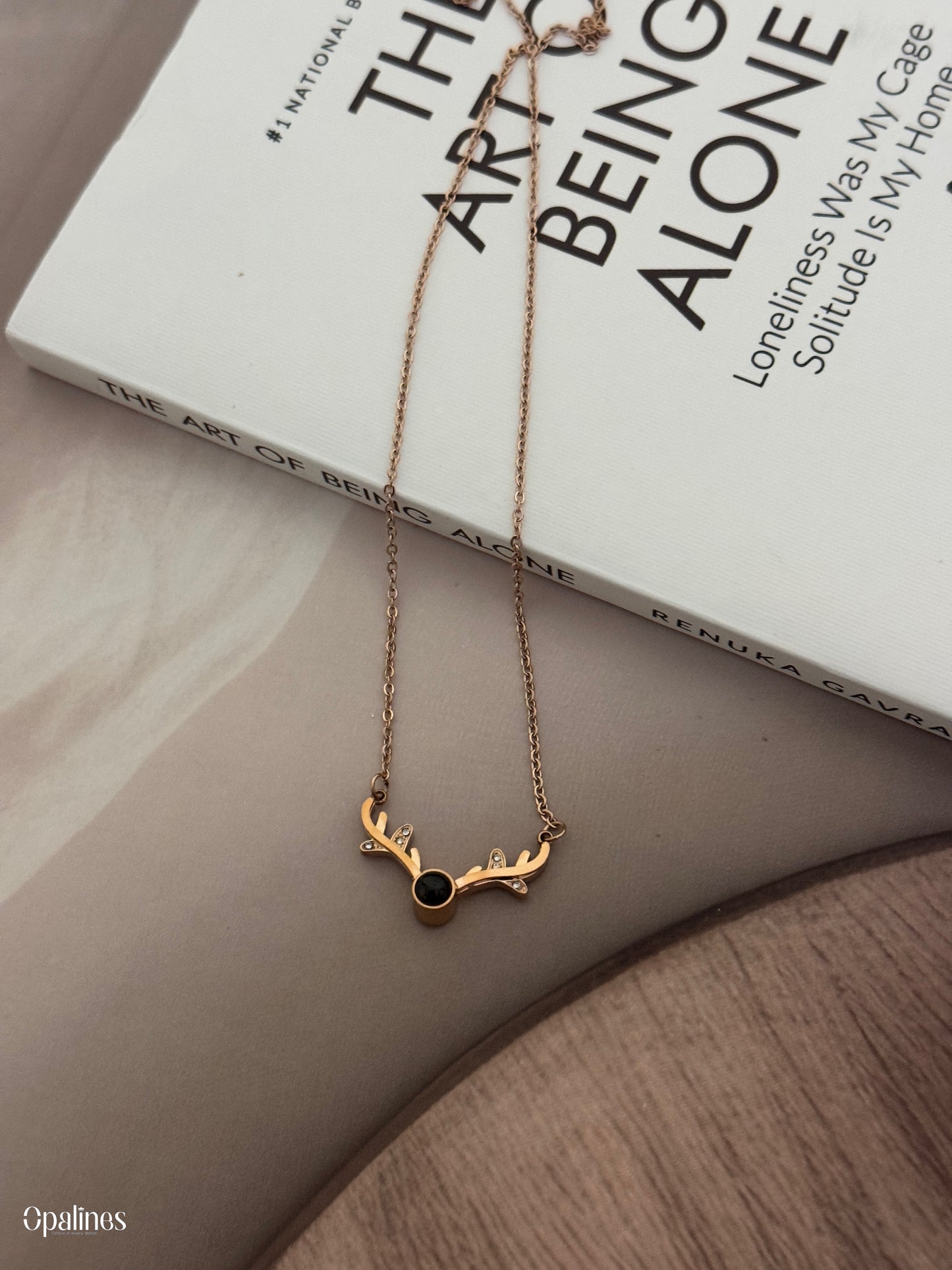 Gold Plated Stone-Studded Pendant