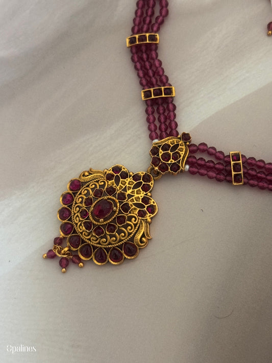 Premium Quality Crystal Beads Mala Along With Pendant