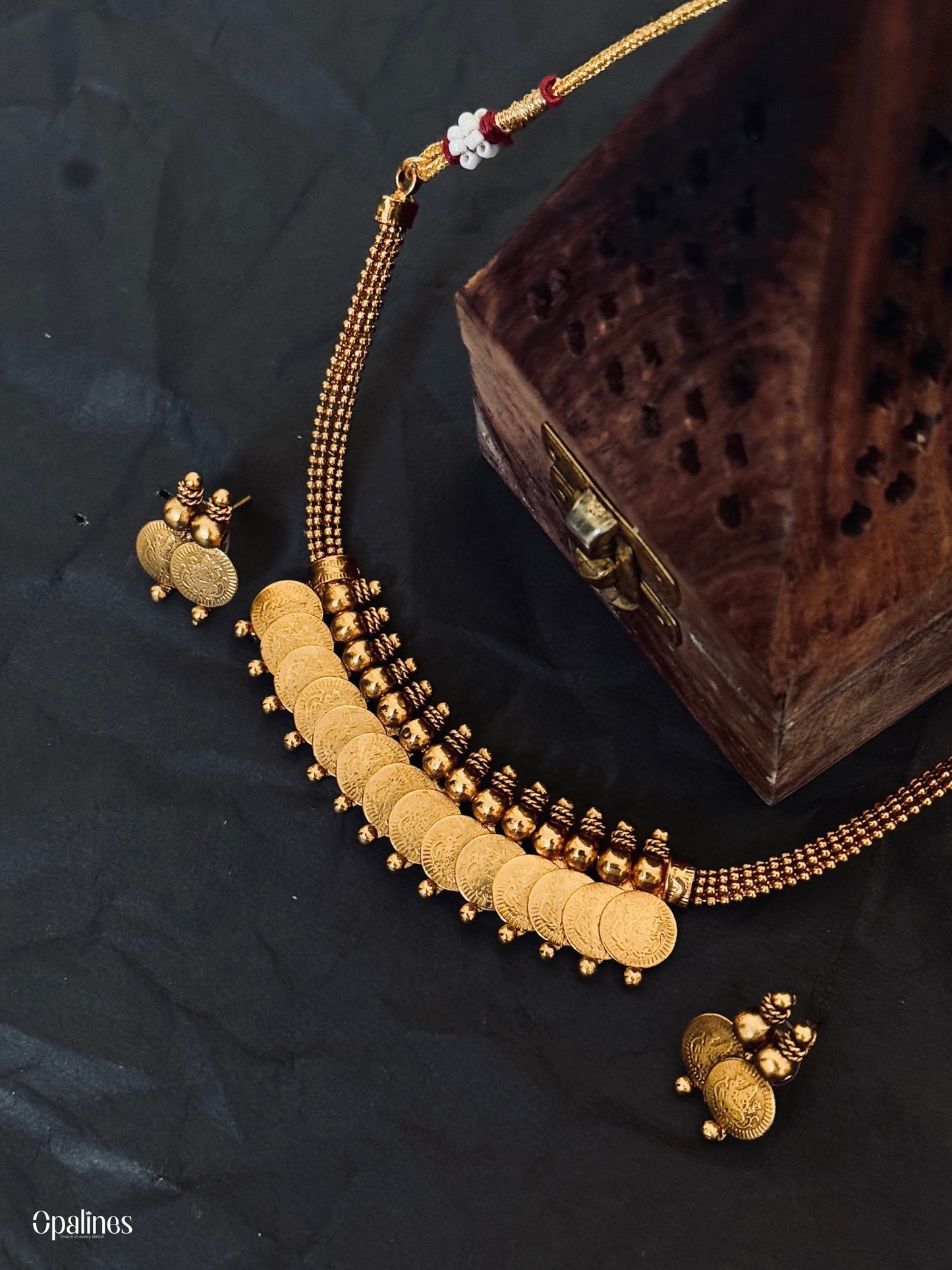 Coin Necklace with Earrings