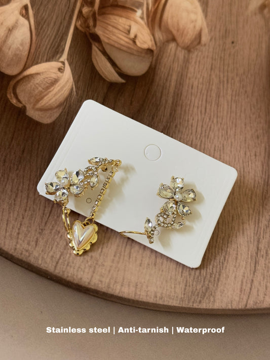 gold-tone stainless steel earrings