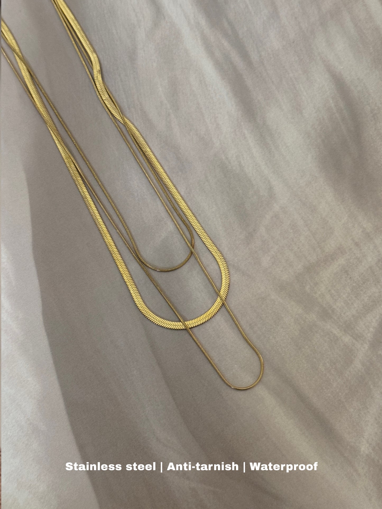 sleek stainless steel chains