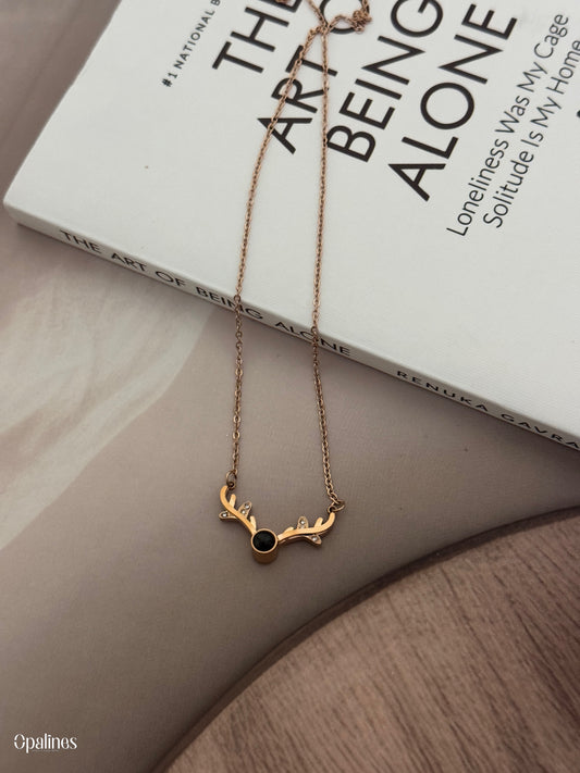 Gold Plated Stone-Studded Pendant