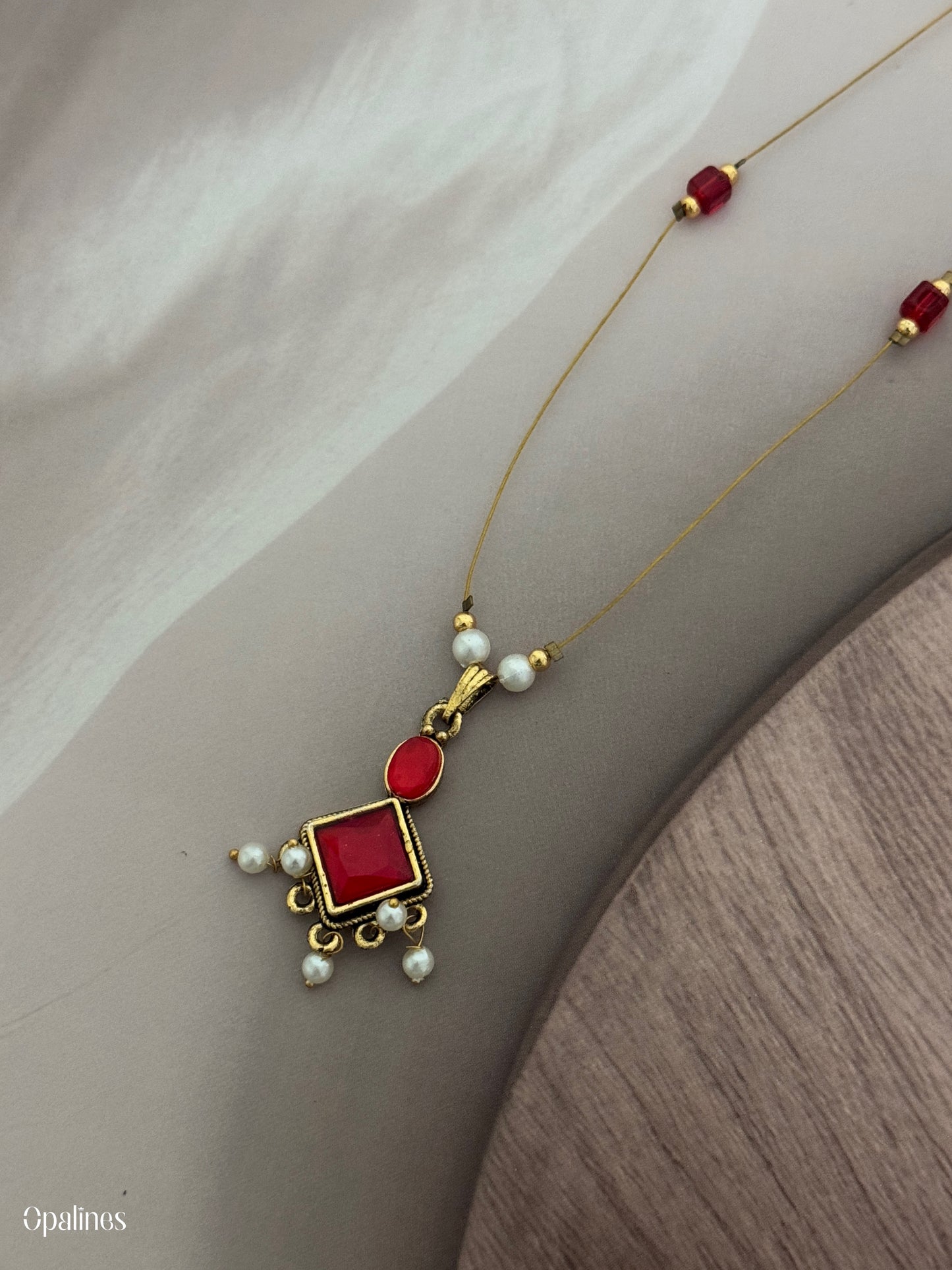 Invisible Ruby Necklace