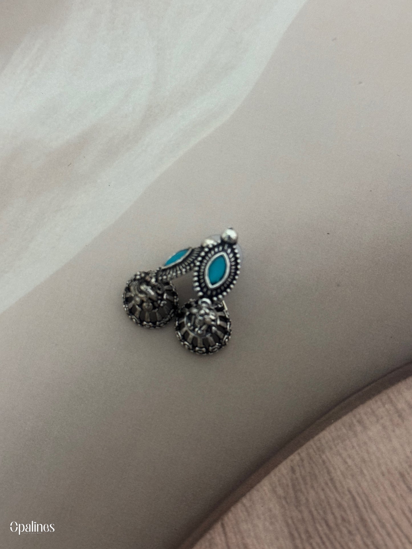 Premium Quality Silver Finished AD Stone Necklace With Earrings