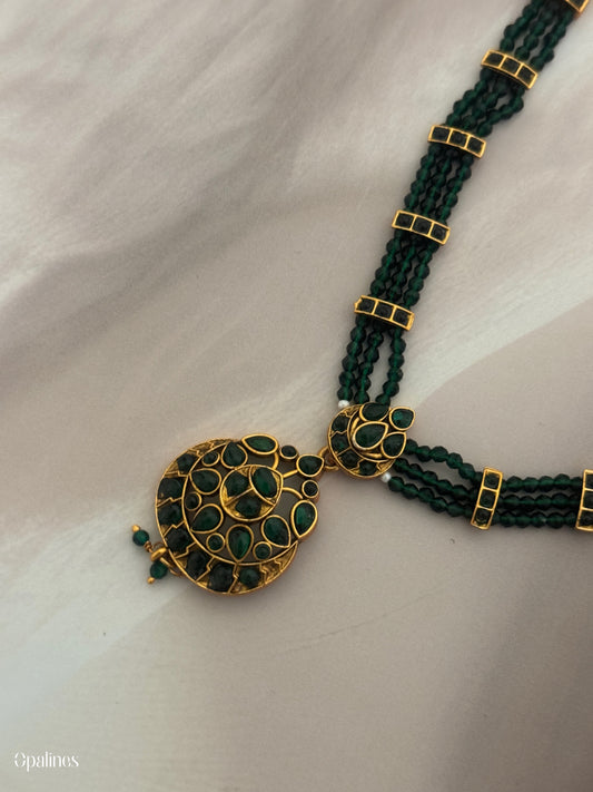 Premium Quality Crystal Beads Mala Along With Pendant