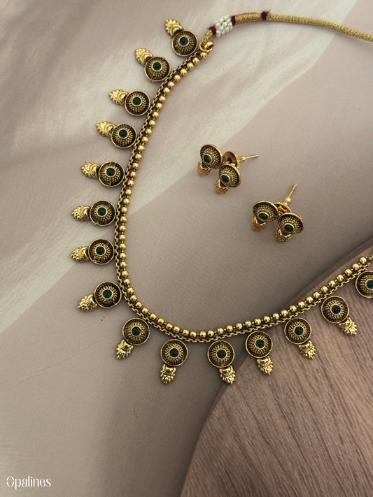 Trendy Choker Necklace With Earrings