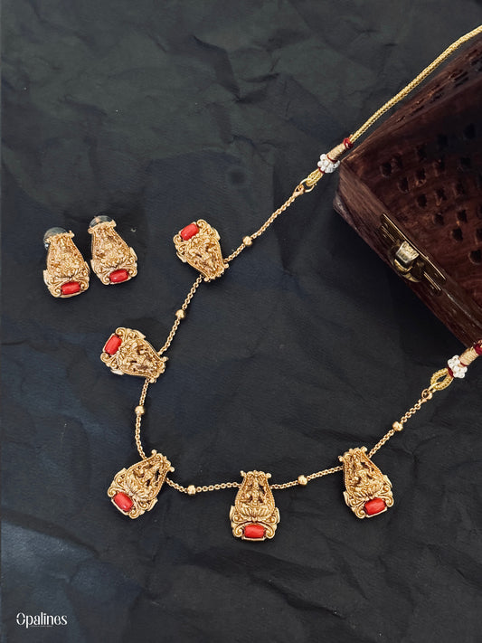 Trending Lakshmi Mala with Earrings