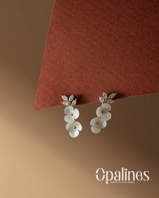 Opalines floral earrings