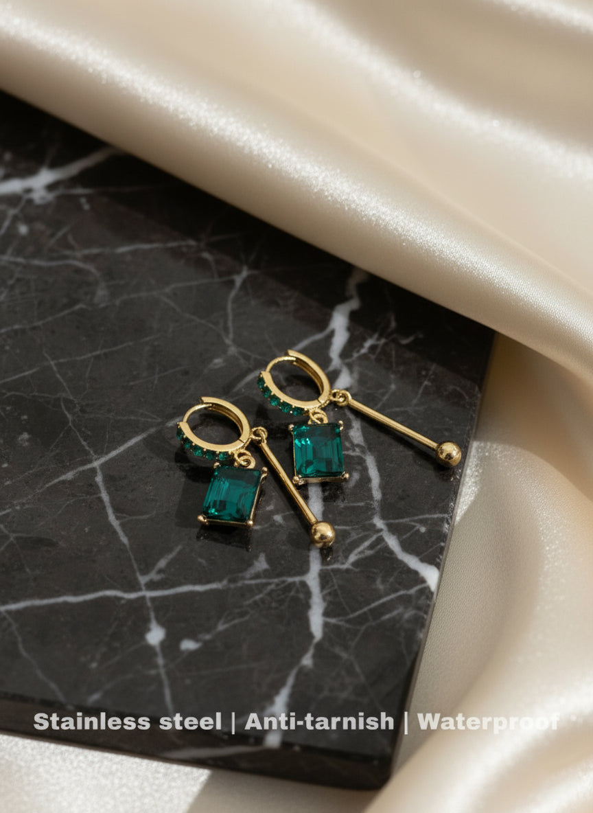 stunning green gemstone earrings