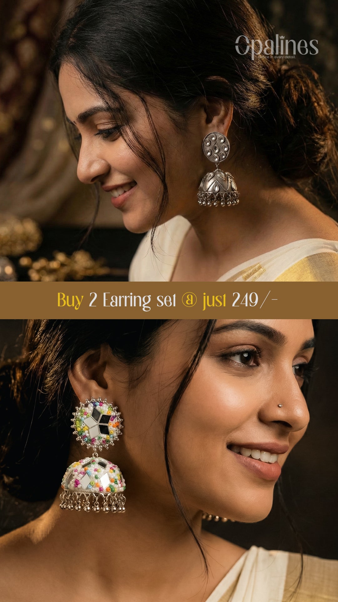 Jhumka 2 earring sets
